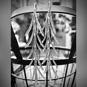 Stunning, Elegant, Art Silver Long Rosemary Earrings by Michael Michaud